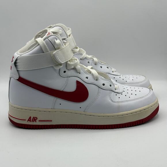 Nike Air Force 1 '07 High White Red Size 9
